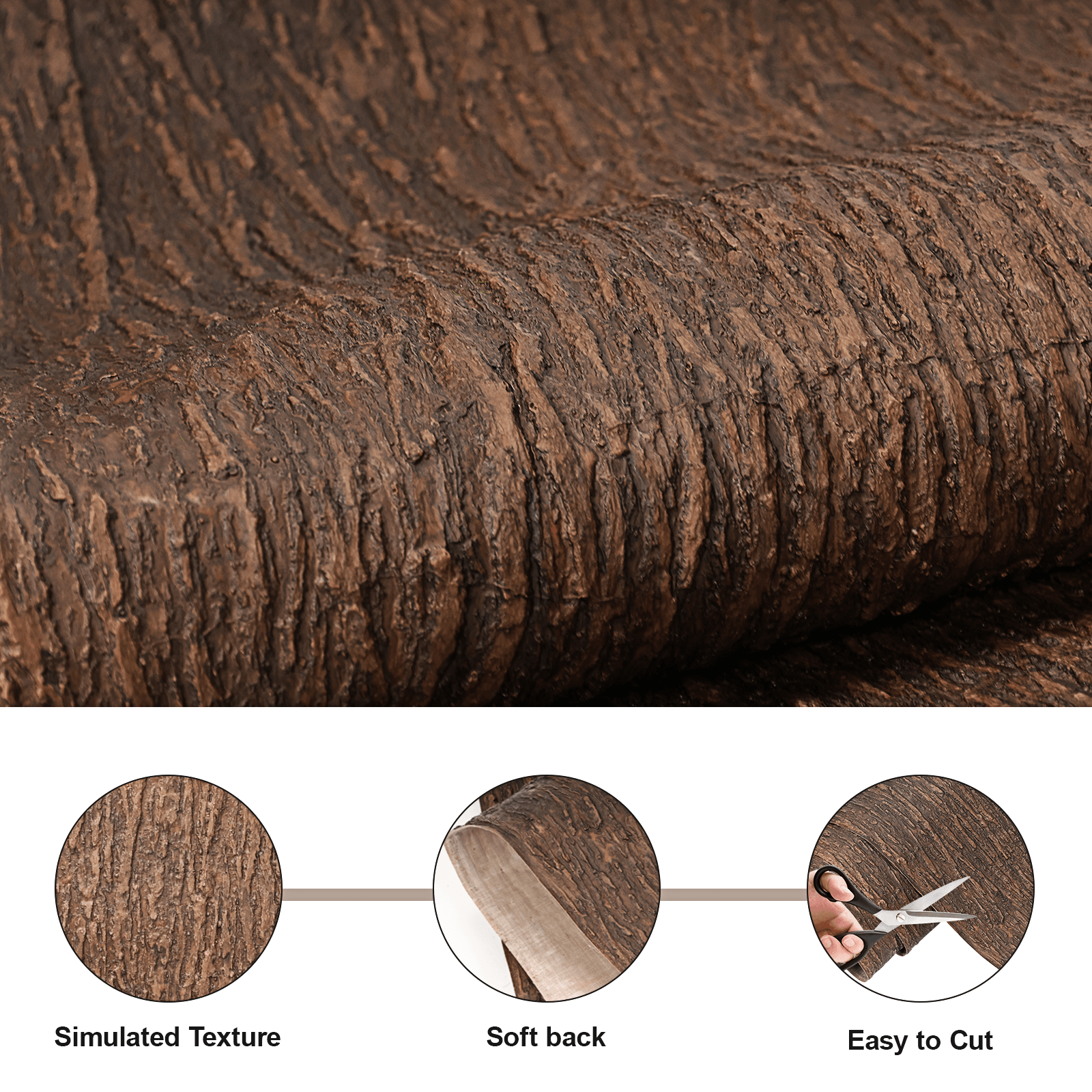 Realistic Artificial Bark Roll – Cut-to-Fit Tree & Pillar Wrap