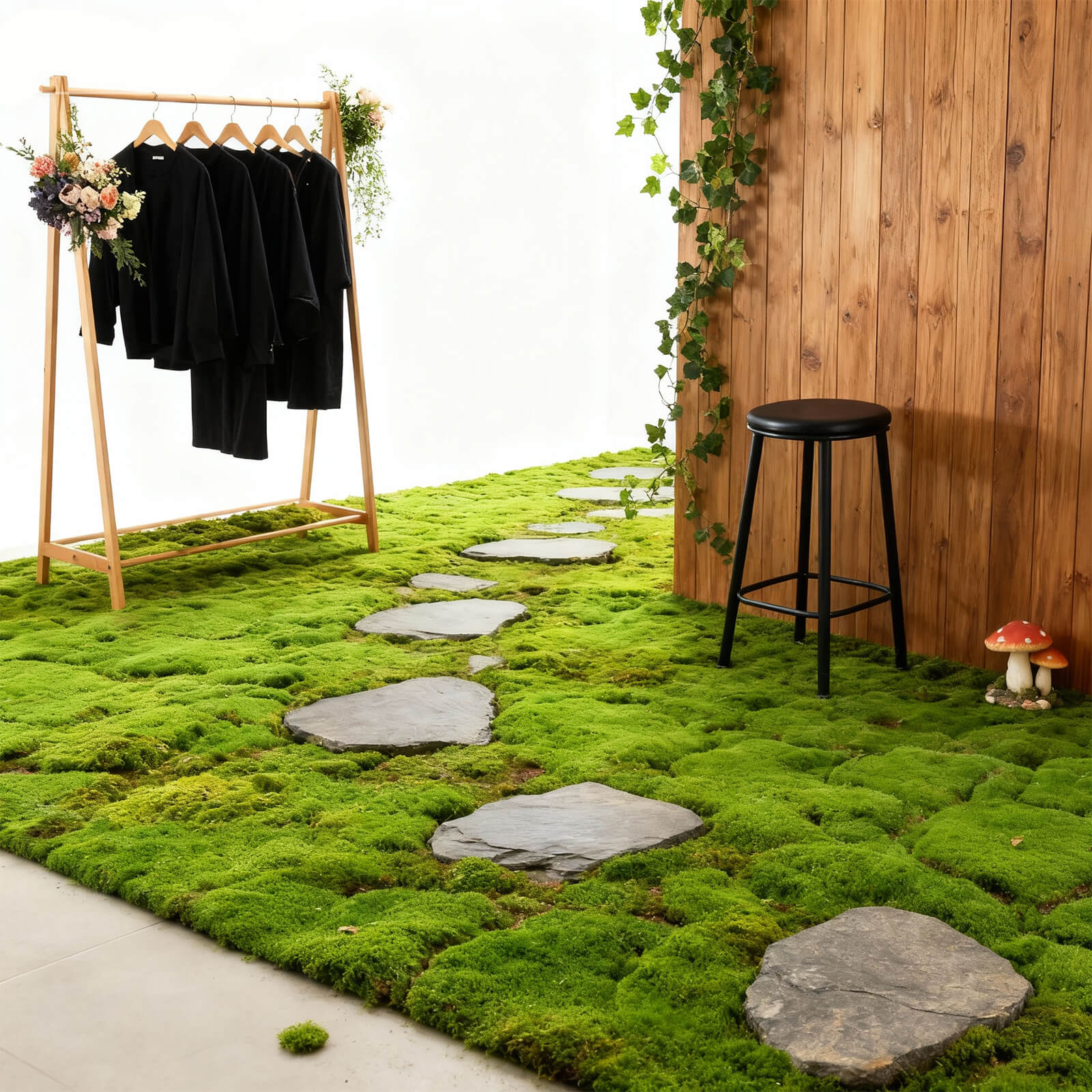 NAHARO Realistic Artificial Moss Mat – 40 × 236 in